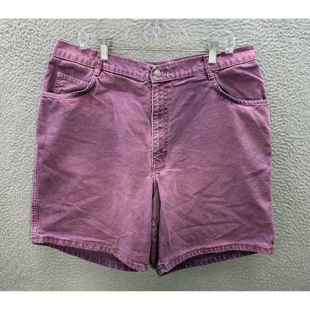 Vintage Bon Jour Shorts Mens 34 Purple Duck Canvas Chino Grunge Skater 90s Y2K‎